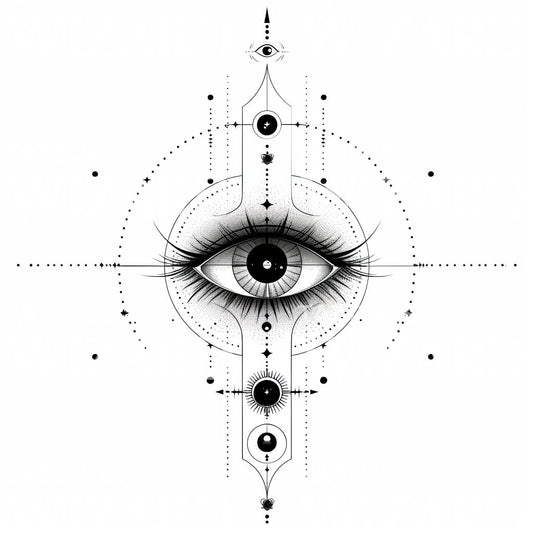 A Cosmic Third Eye Tattoo Design