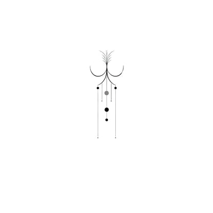 Libra Glyph Zodiac Constellation Tattoo Design