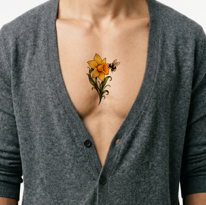 Daffodil and Bumblebee Tattoo Idea