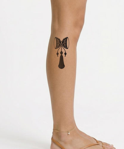 Tattoo-Design einer tibetischen Damaru-Handtrommel
