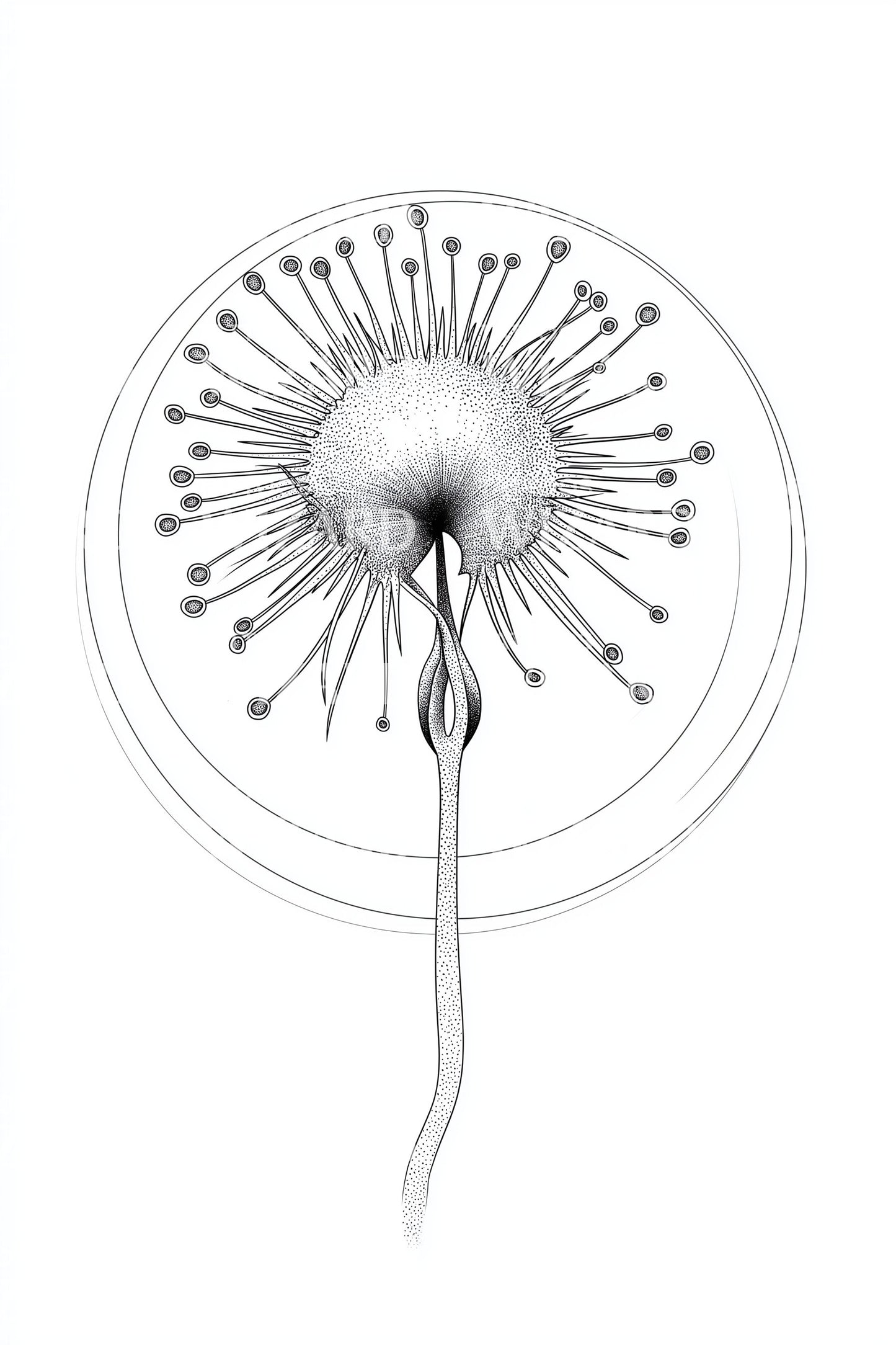 Dandelion Seed Halo Tattoo Design