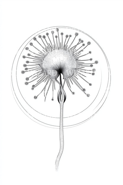 Dandelion Seed Halo Tattoo Design
