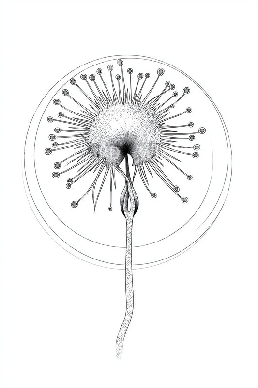 Dandelion Seed Halo Tattoo Design