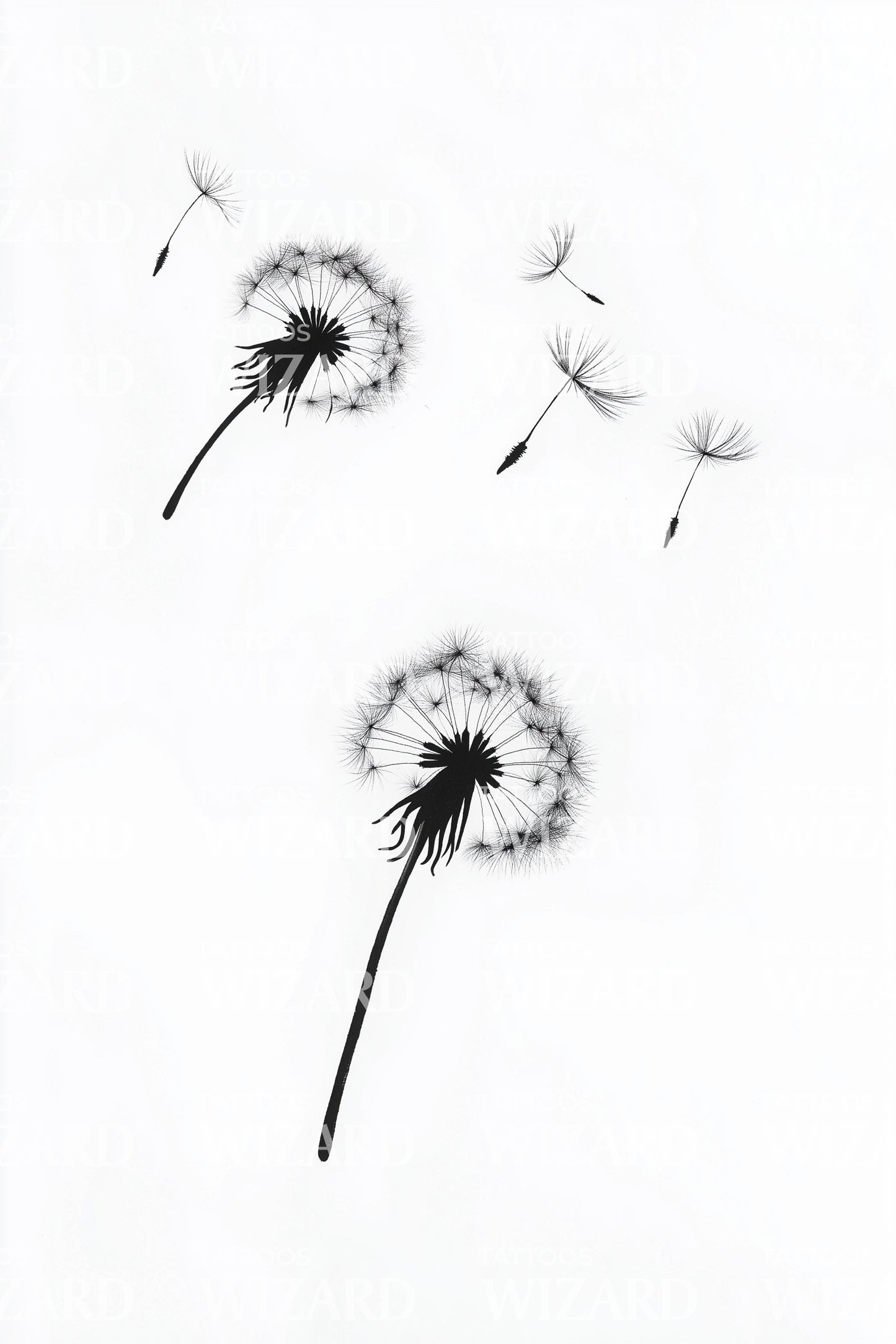 Dandelion Wish Breeze Tattoo Idea