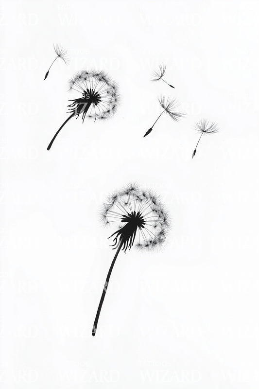 Dandelion Wish Breeze Tattoo Idea