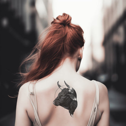 Dark Bull Profile Tattoo Design