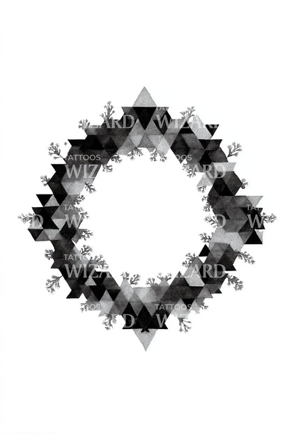 Dark Crystal Wreath Tattoo Design