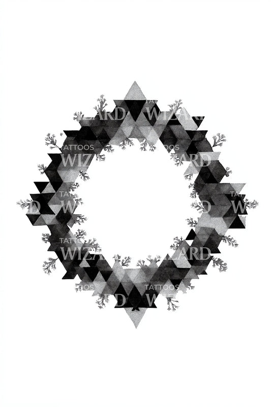 Dark Crystal Wreath Tattoo Design