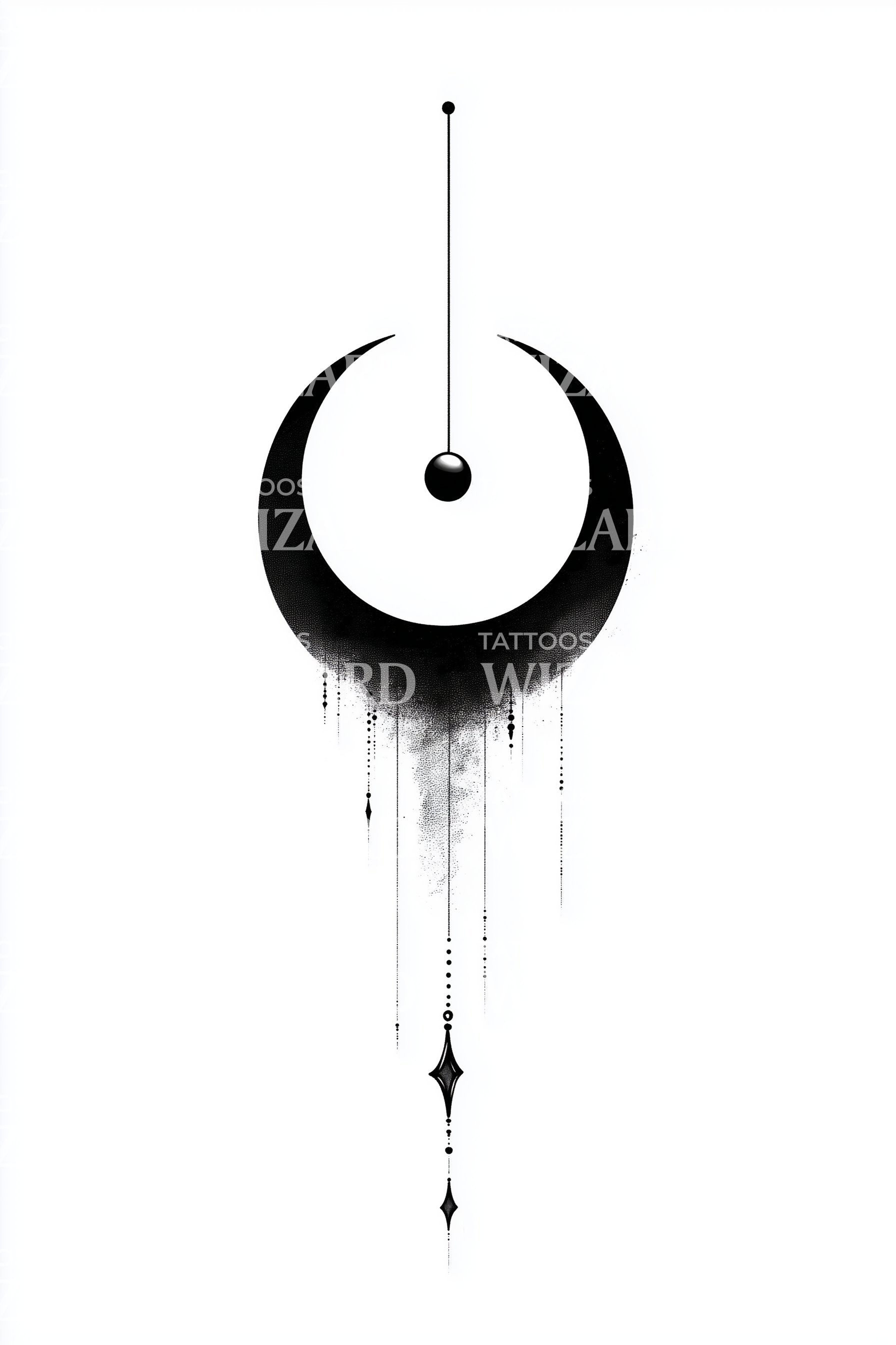 Dark Moon Sigil Tattoo Design – Tattoos Wizard Designs