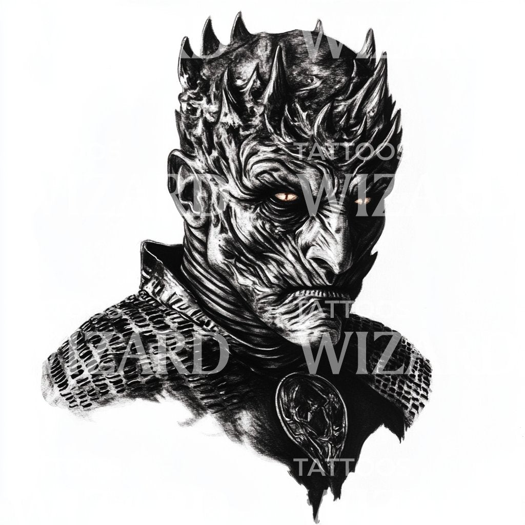 Dark Night King Evil Tattoo Design