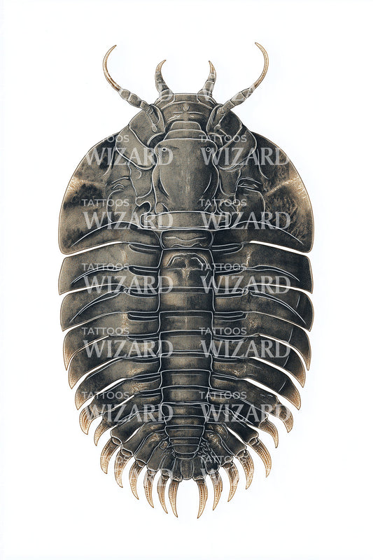 Dark Trilobite Relic Tattoo Design