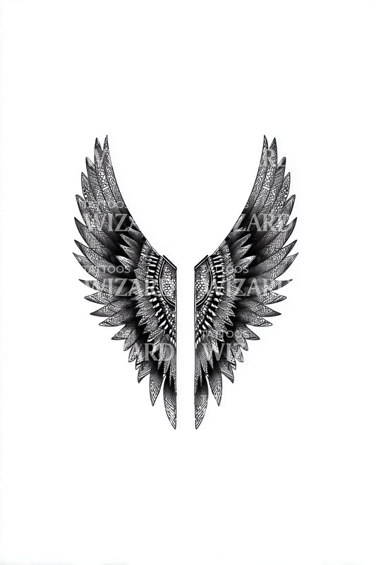 Dark V Wing Fragment Tattoo Idea