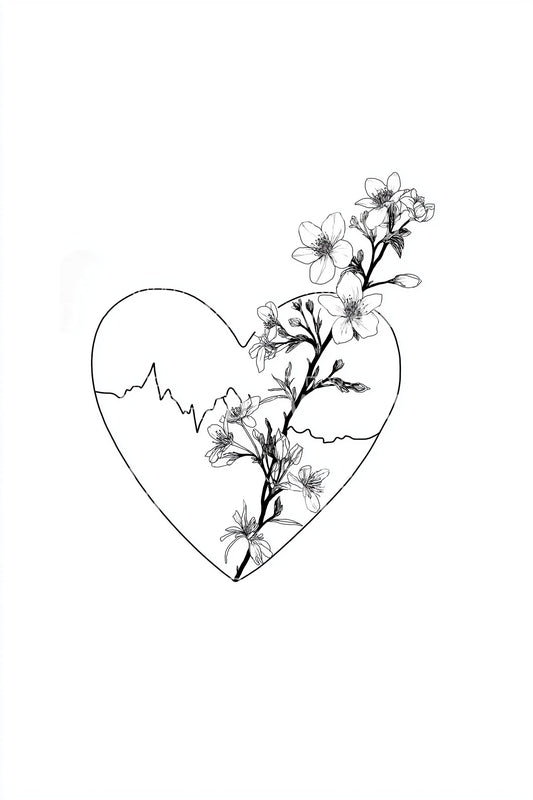 Dark Vine Eclipse Tattoo Illustration