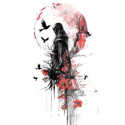 Dark Warrior Japanese Tattoo Design
