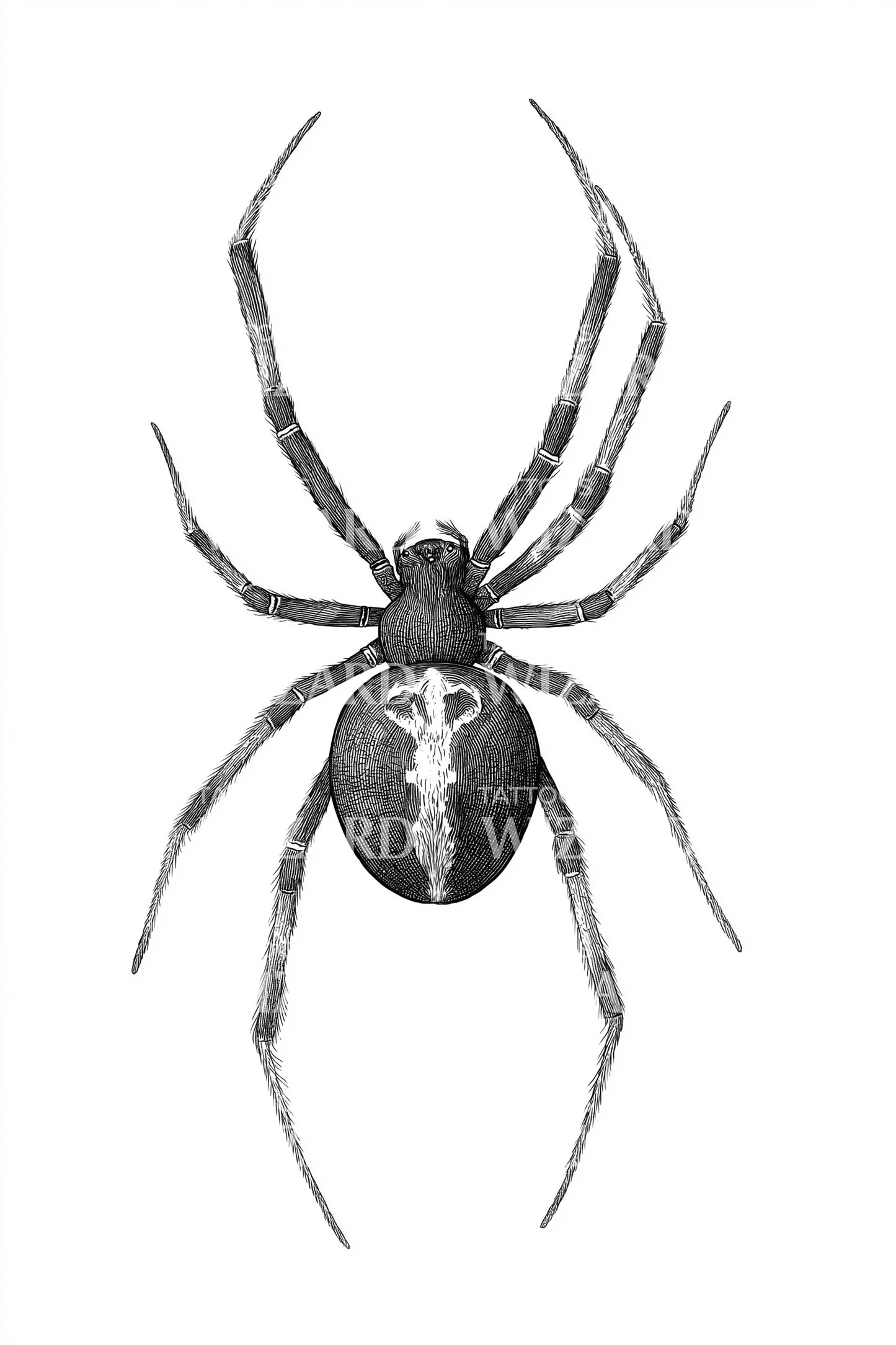 Dark Widow Spider Tattoo Design