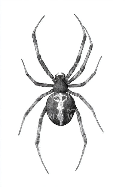 Dark Widow Spider Tattoo Design