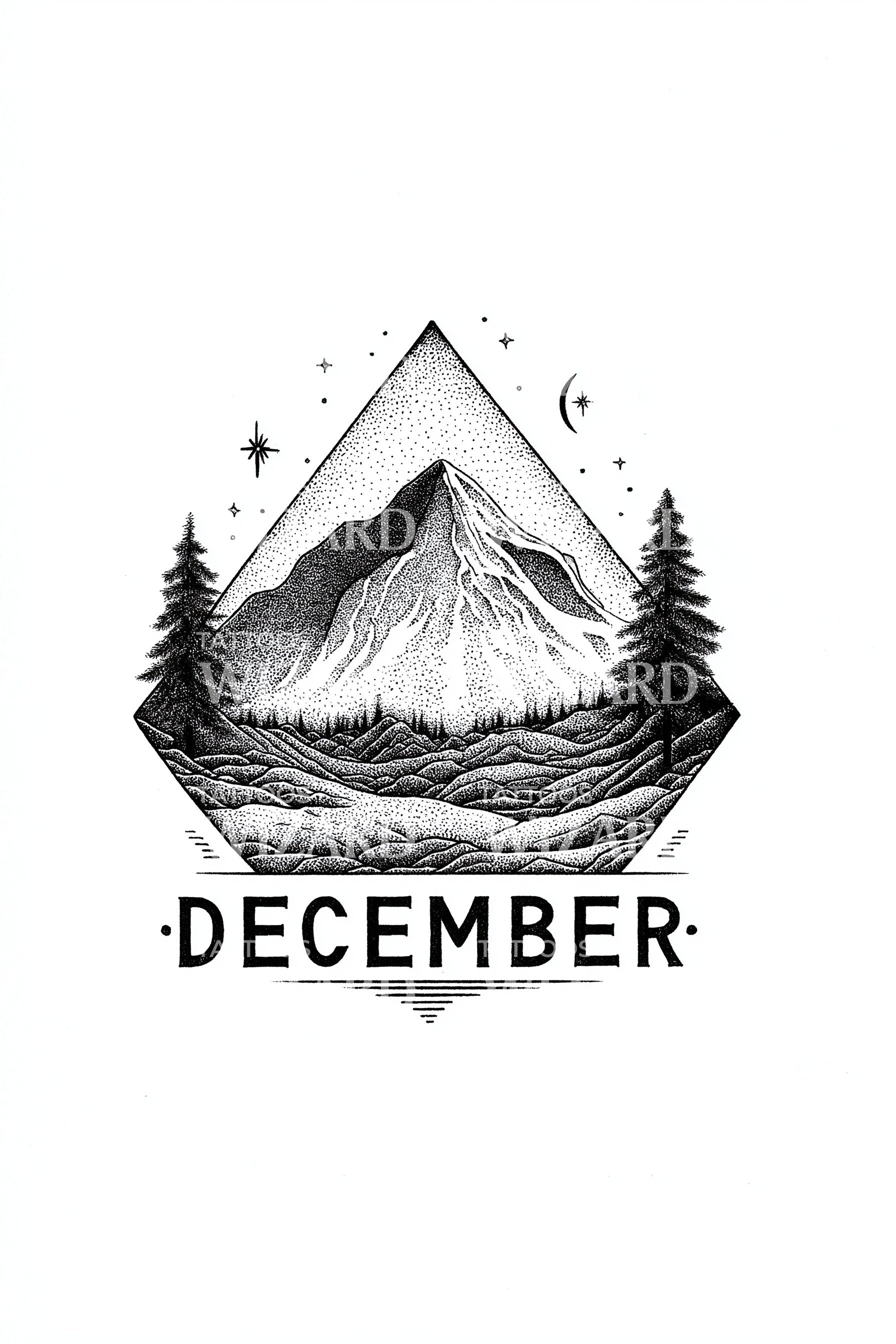 December Snowman Holiday Script Tattoo Design – Tattoos Wizard Designs