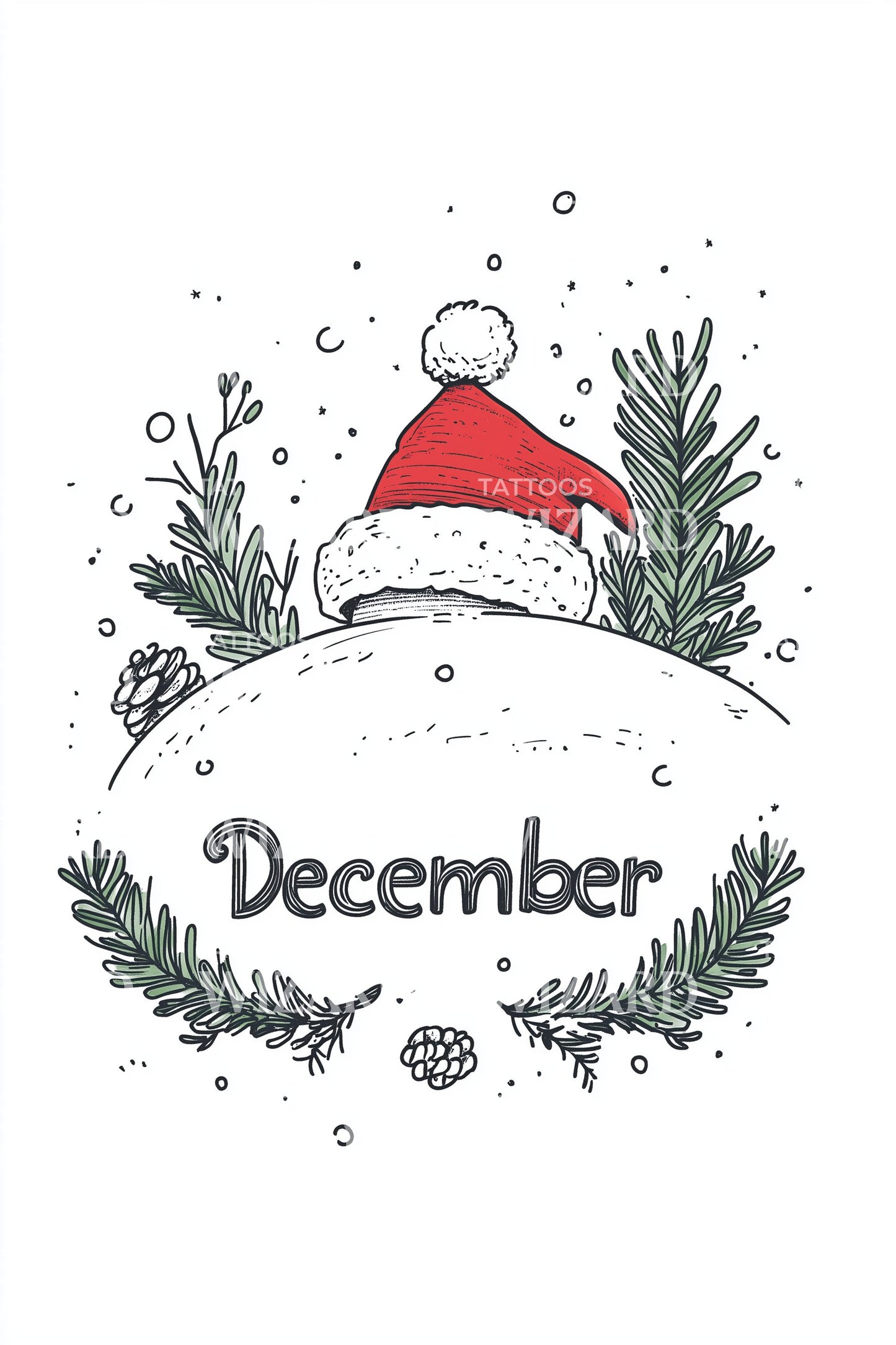 December Summit Emblem Tattoo Design