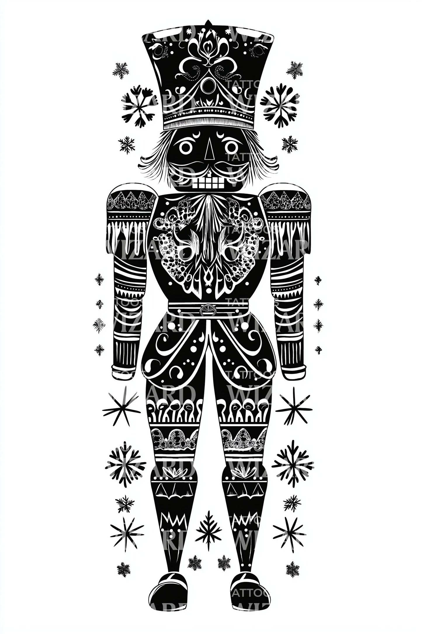 Decorative Nutcracker Toy Tattoo Design