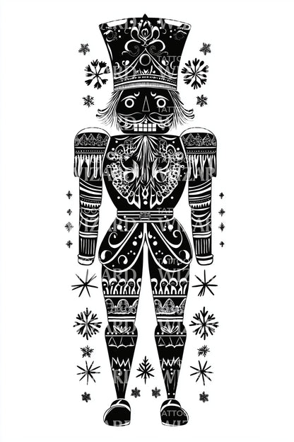 Decorative Nutcracker Toy Tattoo Design