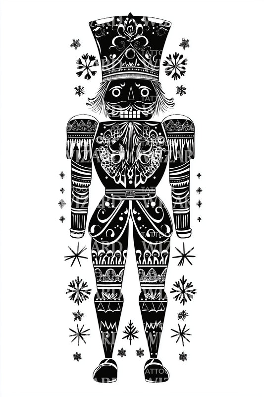 Decorative Nutcracker Toy Tattoo Design