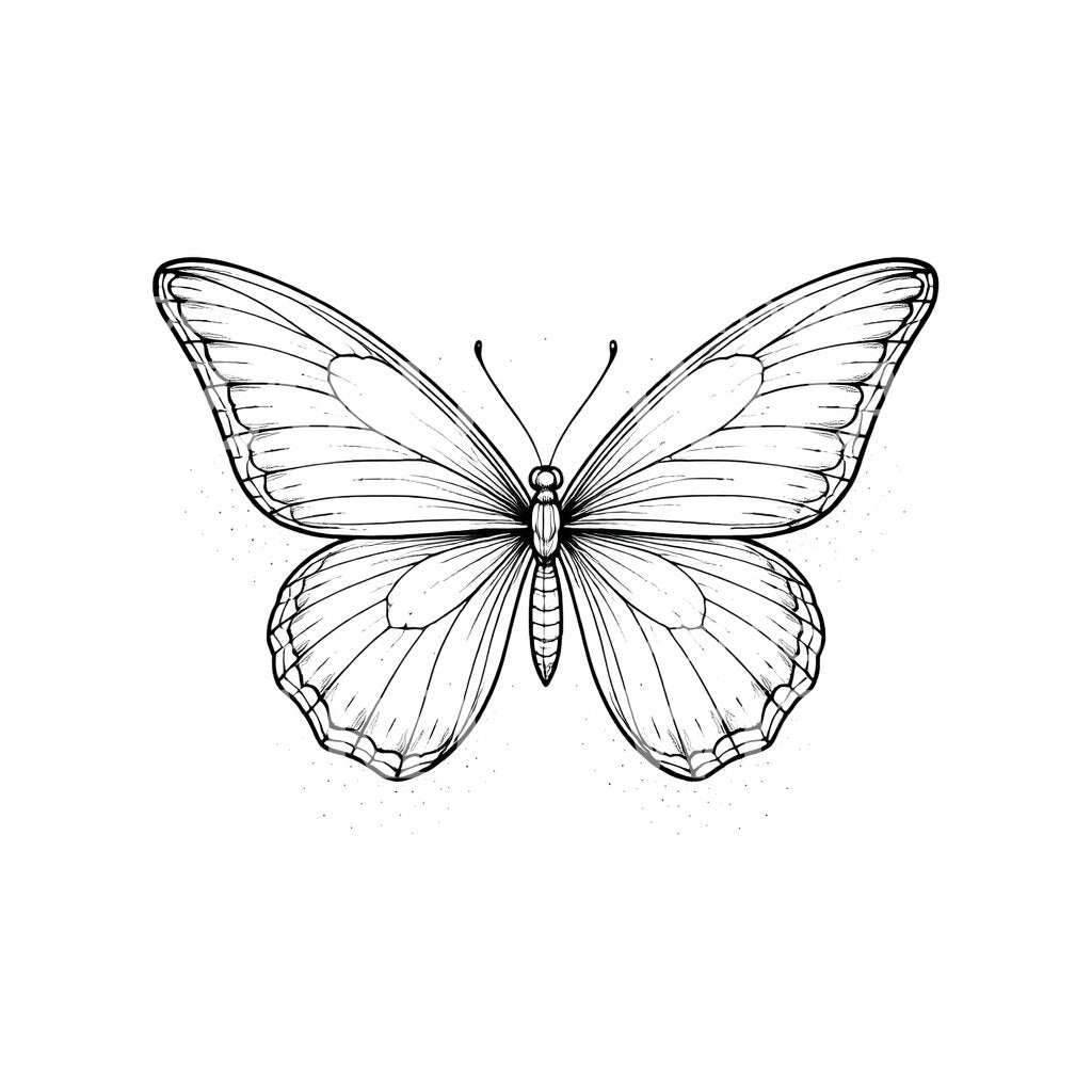 Delicate Butterfly Tattoo Design