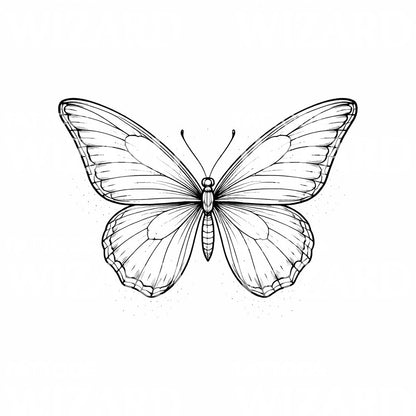 Delicate Butterfly Tattoo Design