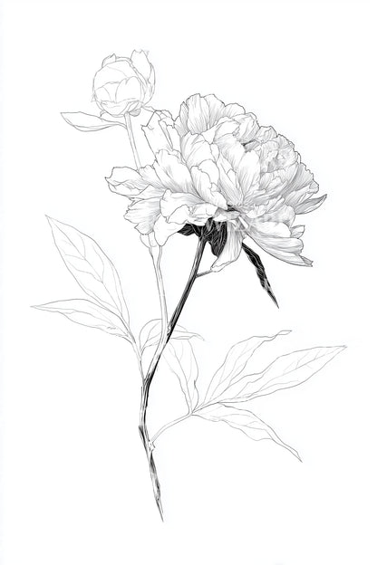 Delicate Garden Blossom Tattoo Design