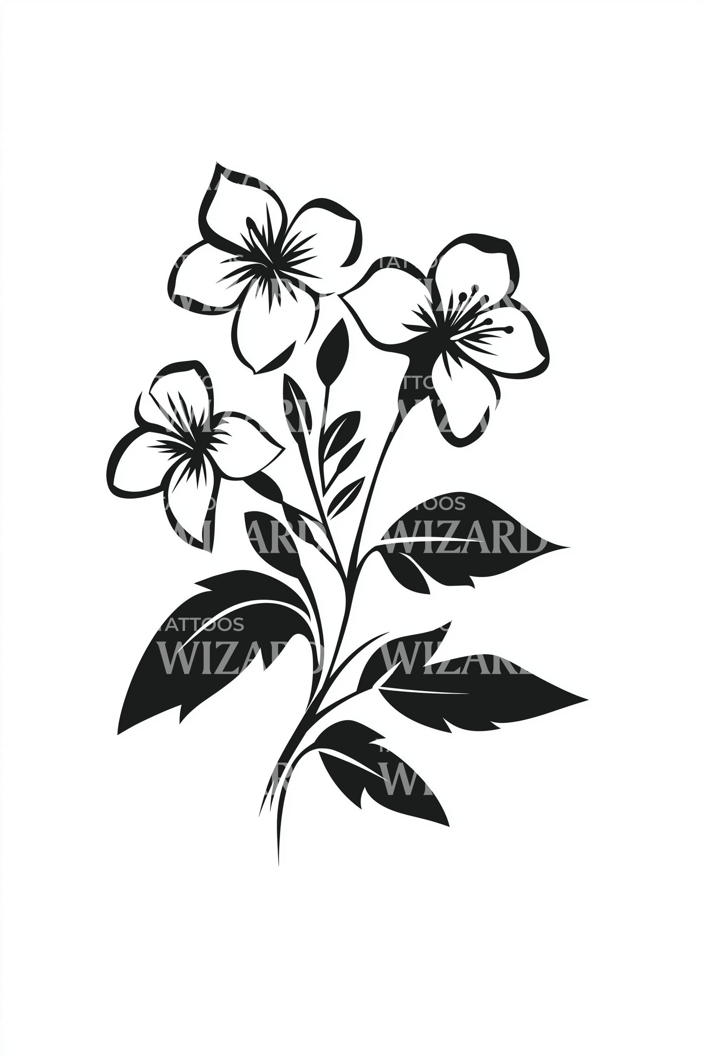 Delicate Jasmine Branch Tattoo Idea