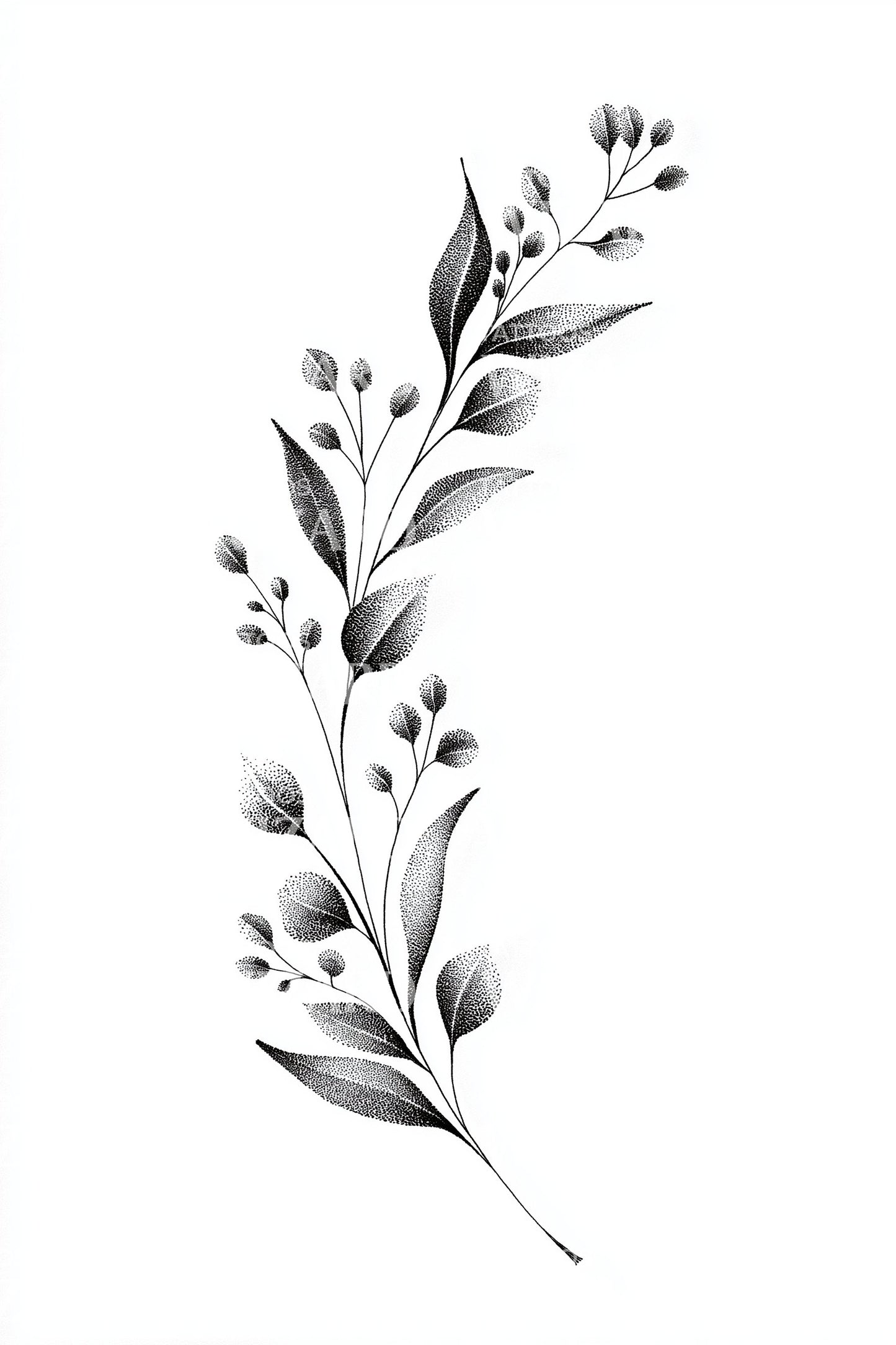 Idea de tatuaje delicada de ramita de olivo
