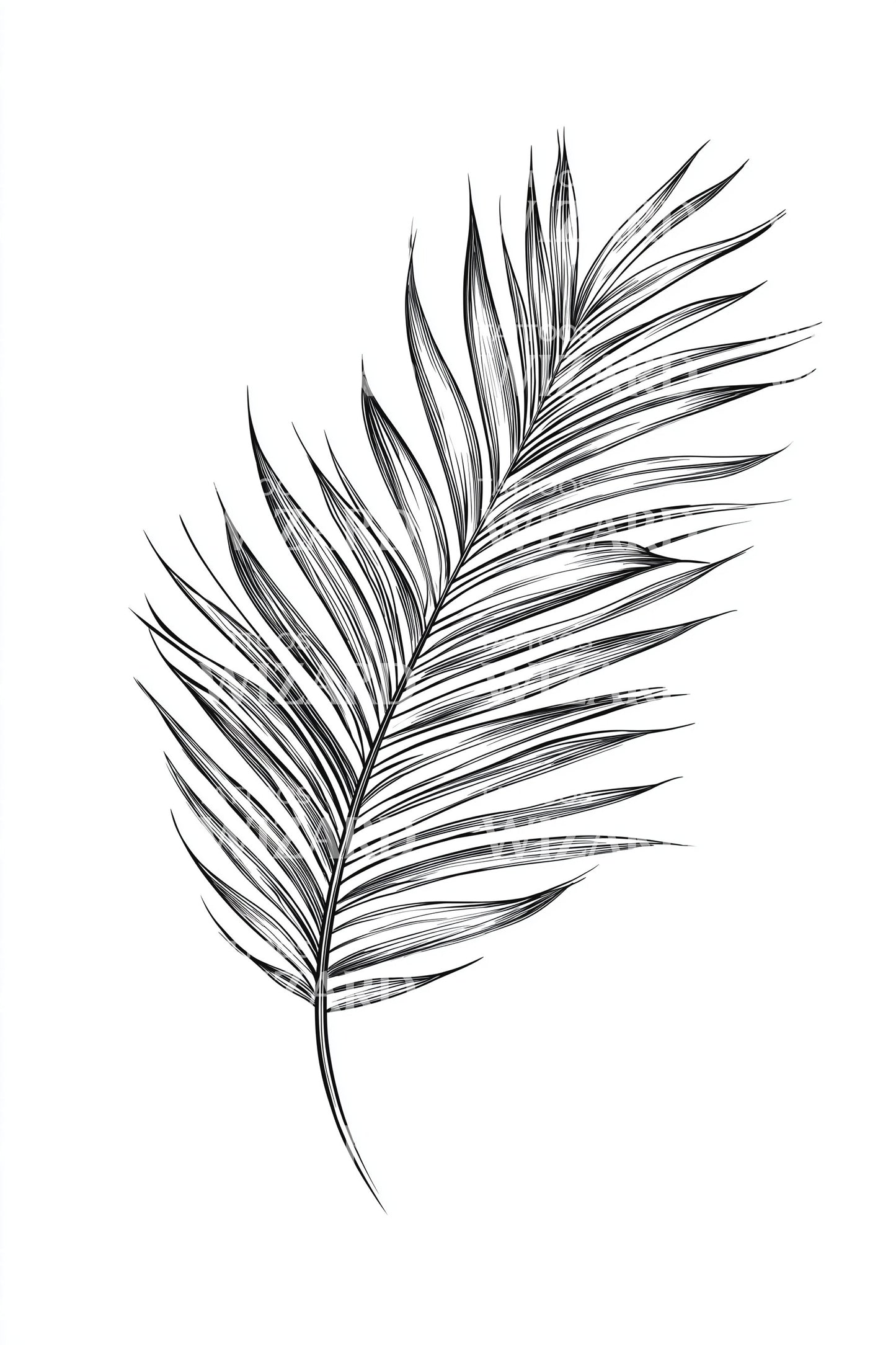 Delicate Palm Frond Tattoo Idea