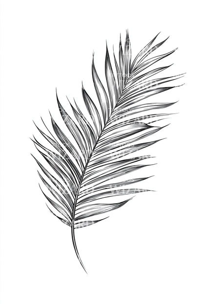 Delicate Palm Frond Tattoo Idea