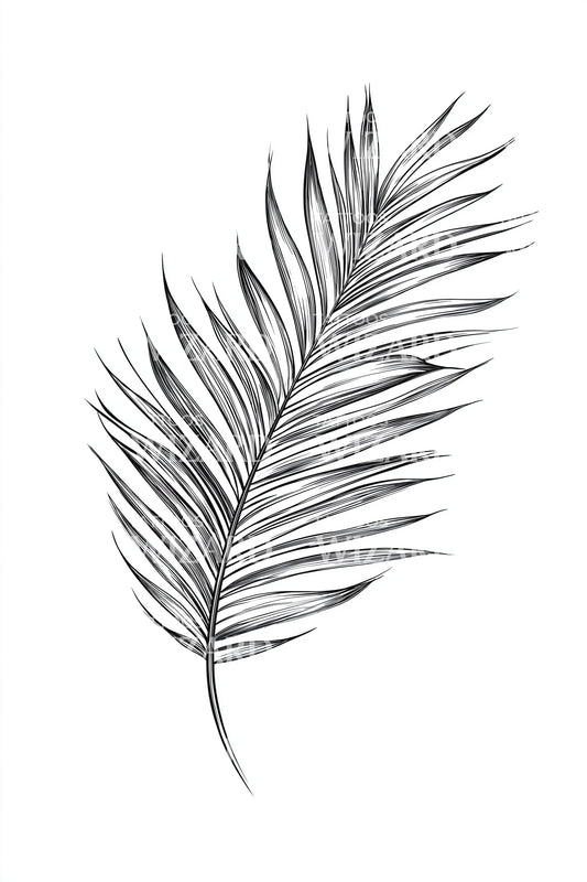 Delicate Palm Frond Tattoo Idea