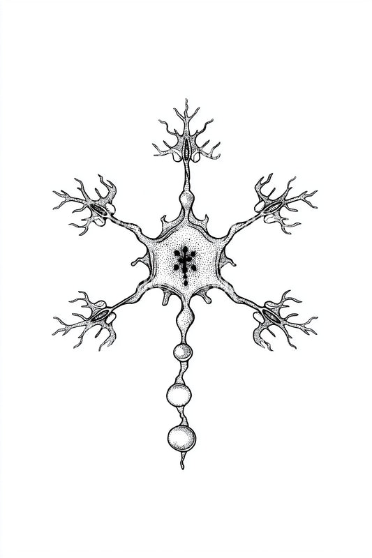 Dendrite Snowflake Neuron Tattoo Design