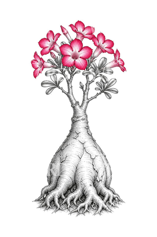 Design per tatuaggio Desert Rose Adenium