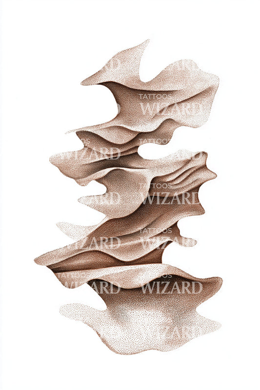 Desert Sand Ribbons Tattoo Design