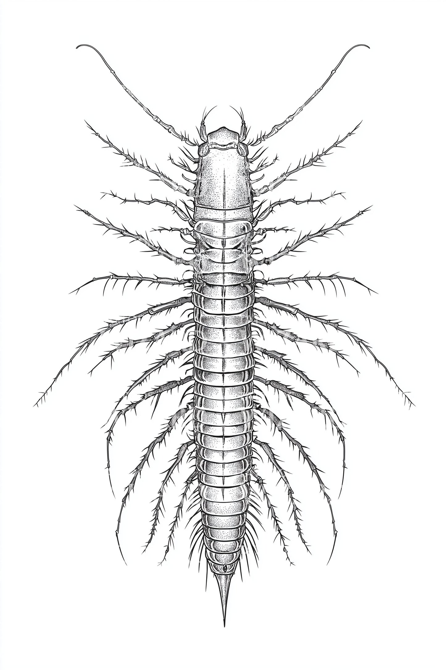 Detailed Centipede Study Tattoo Design
