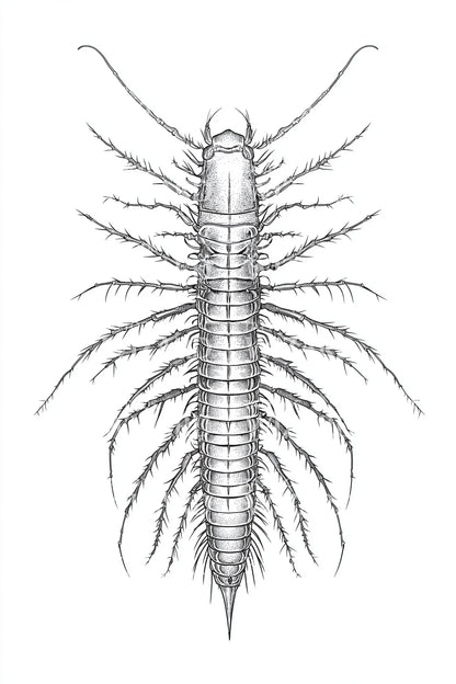 Detailed Centipede Study Tattoo Design