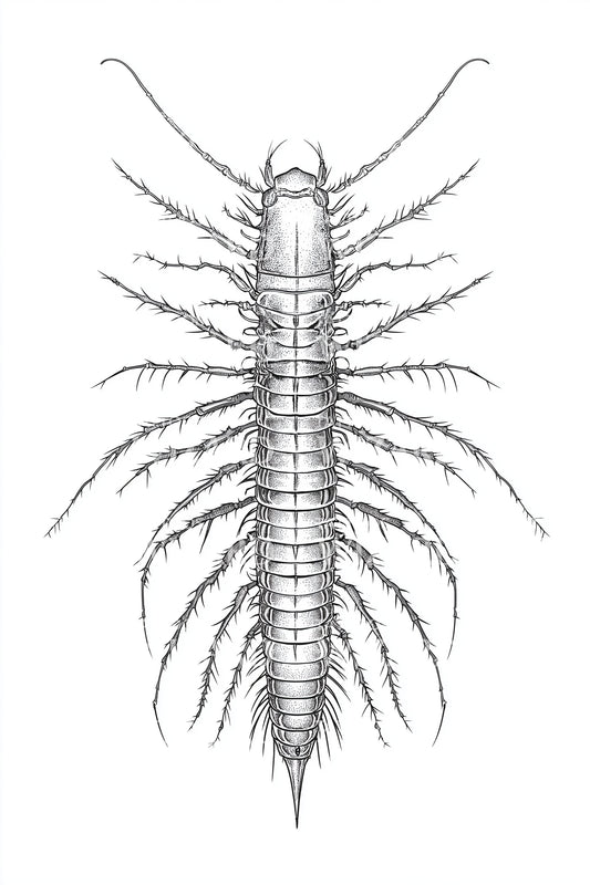 Detailed Centipede Study Tattoo Design