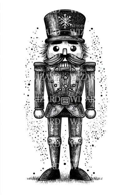 Detailed Nutcracker Soldier Tattoo Design