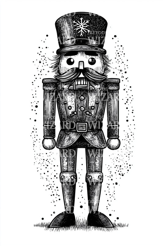 Detailed Nutcracker Soldier Tattoo Design