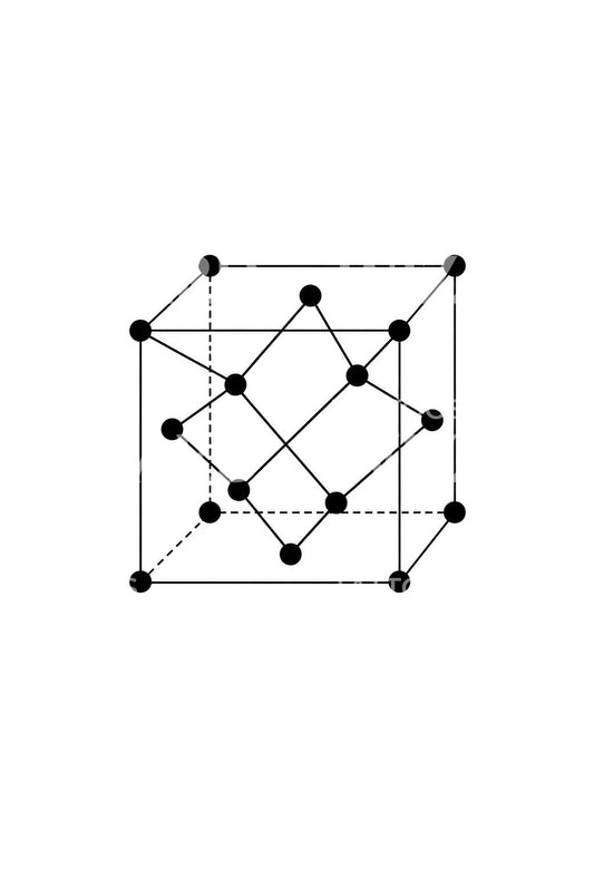 Diamond Lattice Unit Cell Tattoo Design