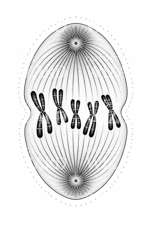Dividing Cell Mitosis Dotwork Tattoo Design