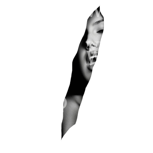 Screaming Woman Behind Paper Hole Tattoo Design