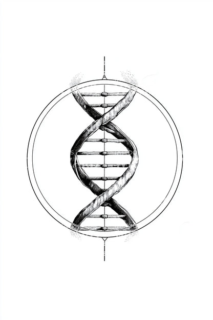 DNA Helix Target Tattoo Design