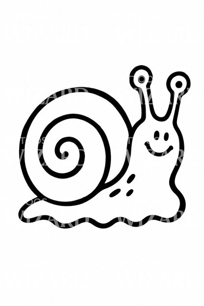 Doodle Snail Tattoo Design