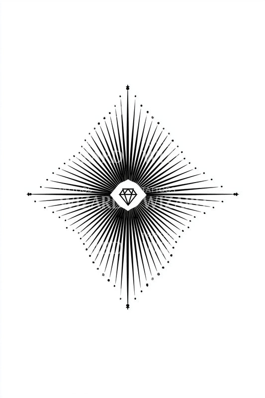 Dotted Radiance Diamond Tattoo Design