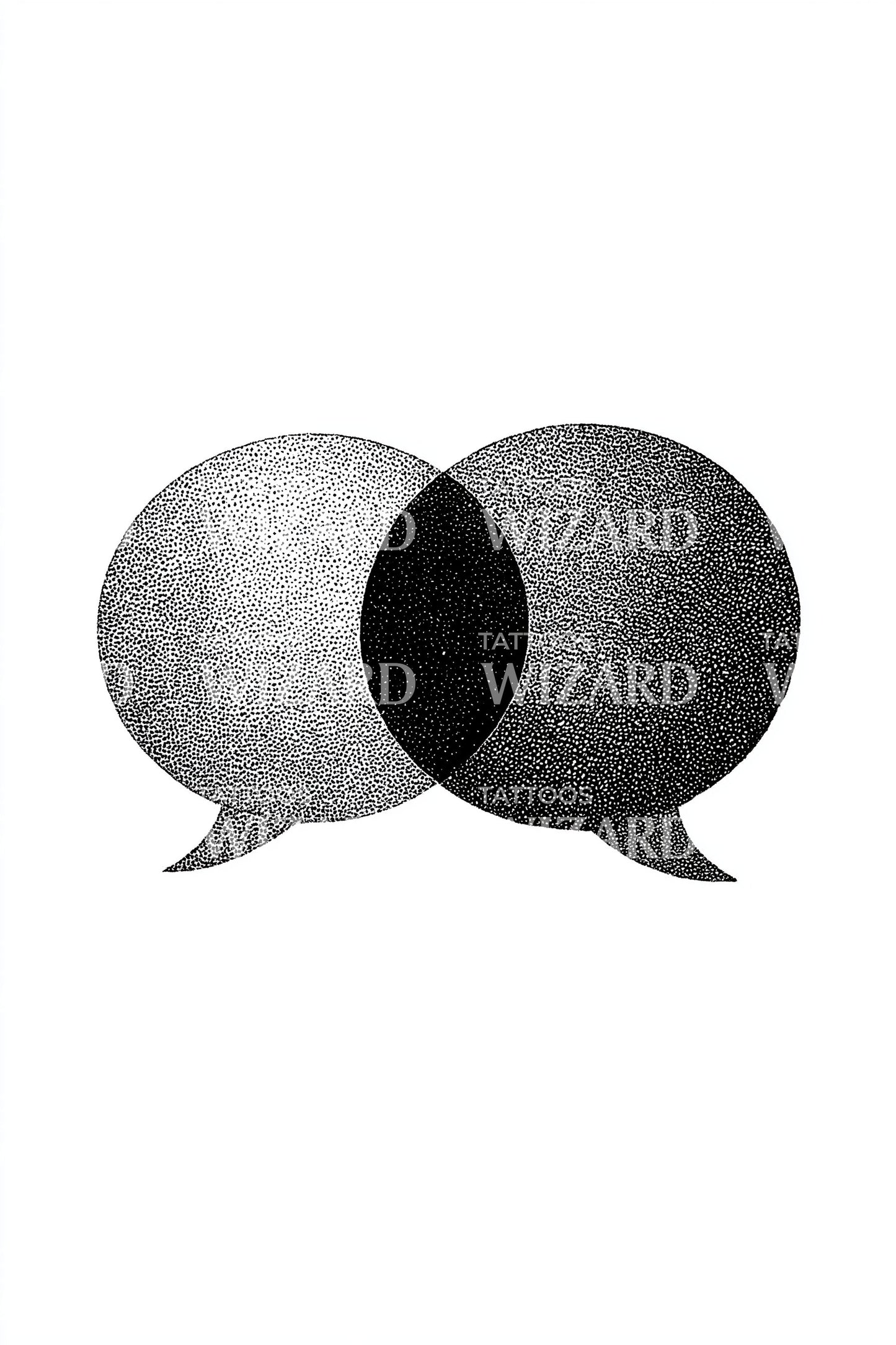 Dotwork Dialogue Circles Tattoo Design