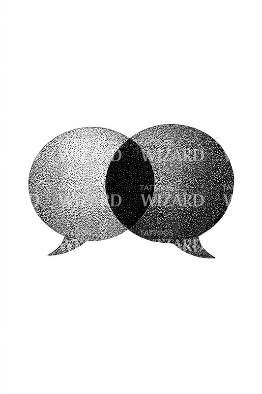 Dotwork Dialogue Circles Tattoo Design