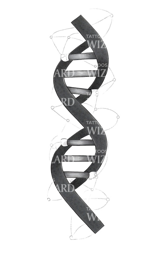 Double Helix DNA Tattoo Design